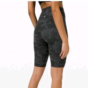 Camo Lululemon align bike shorts size 2